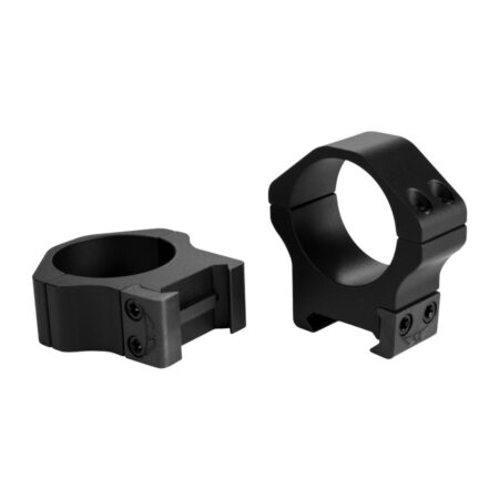 Warne 30mm Maxima Horizontal- Fixed Nato Stanag 4694-Style Scope Rings- Low Height- Matte