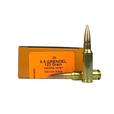 HSM 6.5 Grendel 123 Gr. Sierra MatchKing Hollow Point Boat Tail Match- Box of 20