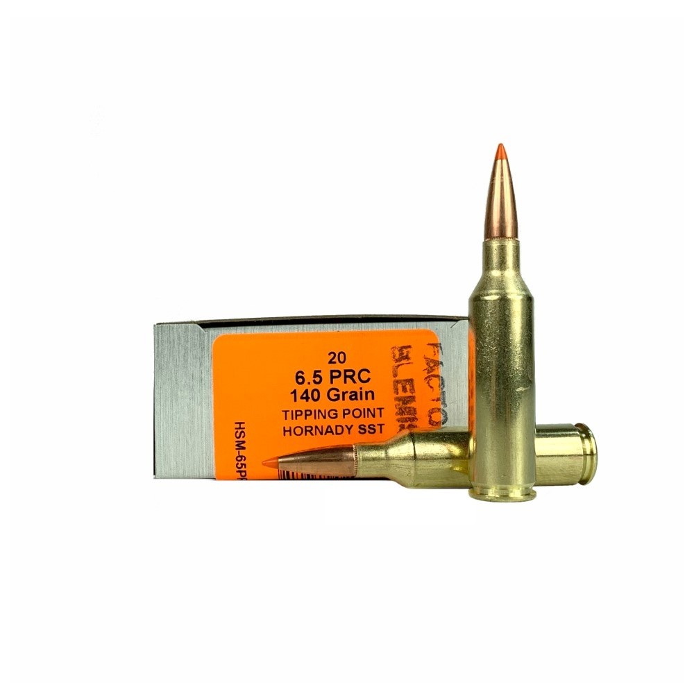 HSM Factory Blemish Tipping Point 2 6.5 PRC 140 Gr. Hornady SST Polymer Tip- Box of 20
