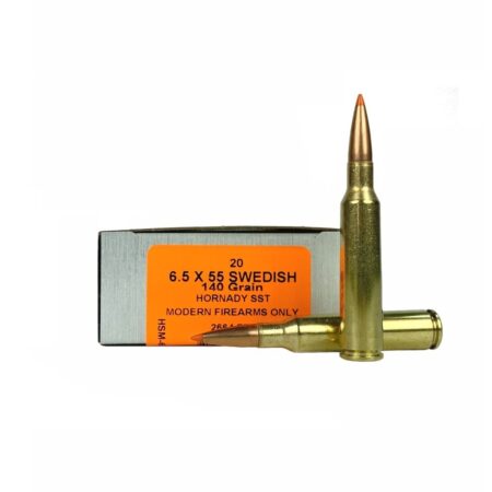 HSM Tipping Point 2 6.5x55 Swedish 140 Gr. Hornady SST Polymer Tip(Modern Firearms)- Box of 20