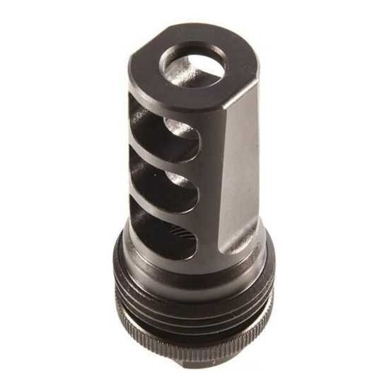 SilencerCo ASR .30 Cal/7.62mm 3-Port Muzzle Brake Suppressor Mount 5/8x24" Thread- Steel Black