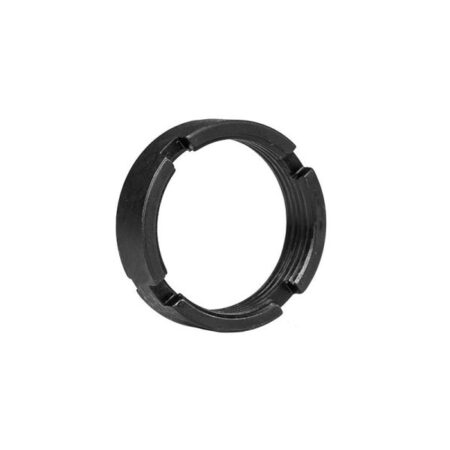 an image of the product Aero Precision AR-15 Carbine Receiver Extension Lock Nut(Castle Nut)- Steel Black - APRH100082C