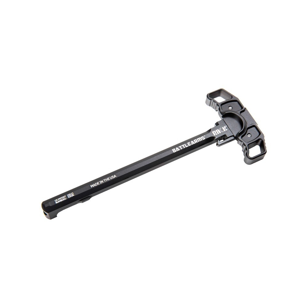 an image of the product Battle Arms RACK AR-15 Ambidextrous Charging Handle- Anodized Black - BAD-RACK-15