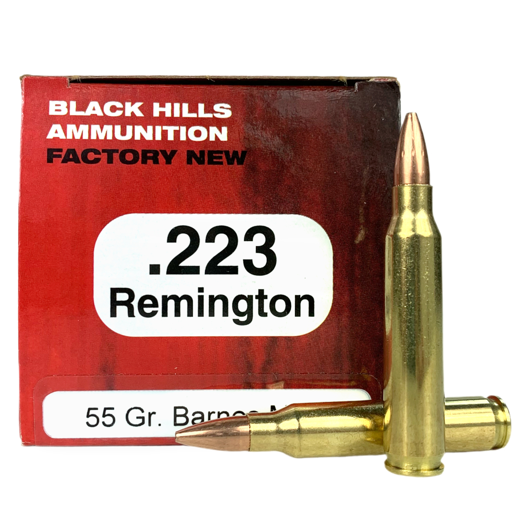 Black Hills .223 Remington 55 Gr. Barnes MPG Hollow Point- Lead-Free- Box of 50- D223N16