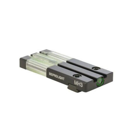 MeproLight Ft Bullseye Fiber-Tritium Optical Fixed Rear Sight, All Glock Models(Except 42,43,43x,48)- Green