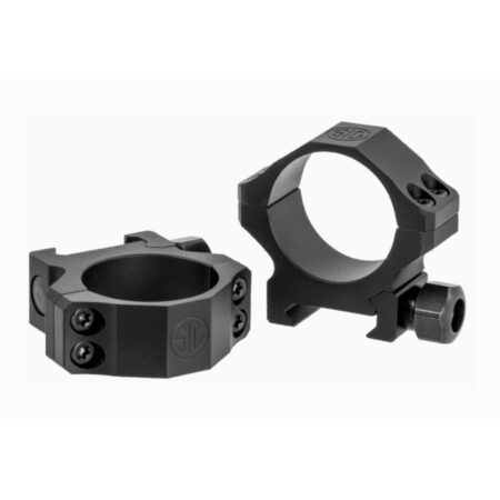 SIG SAUER ALPHA1 Hunting Scope Rings, 34mm Low, Aluminum, Complete Set- Black