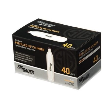 SIG SAUER 12 Gram Prefilled CO2 Cylinder- Pack of 40