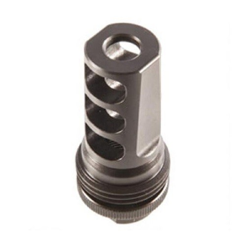 SilencerCo ASR .458 Cal 3-Port Muzzle Brake Suppressor Mount 5/8x32"- Steel Black