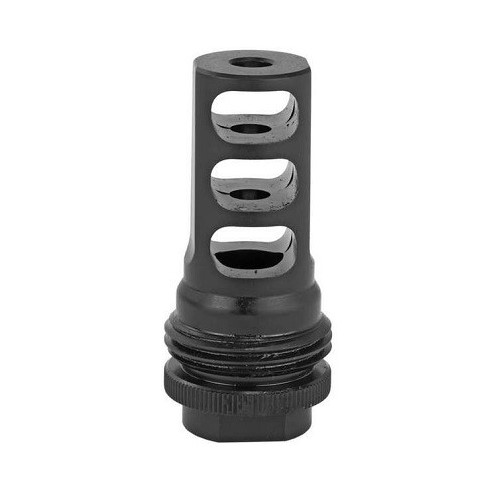 SilencerCo ASR .458 Cal 3-Port Muzzle Brake Suppressor Mount 5/8x24" Thread- Steel Black