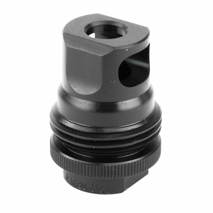 SilencerCo ASR 9mm Luger Single-Port Muzzle Brake Suppressor Mount 1/2x28" Thread- Steel Black