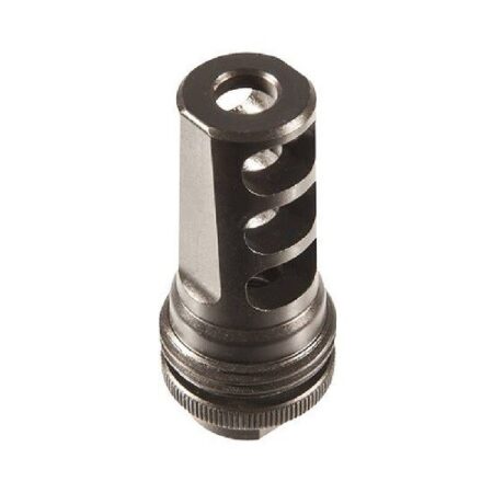 SilencerCo ASR .338 Cal 3-Port Muzzle Brake Suppressor Mount 3/4x24"- Steel Black