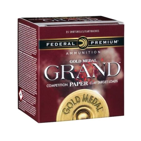 Federal Gold Medal Grand Paper 12 Gauge 2-3/4" 1-1/8 oz #8 Shot- Box of 25
