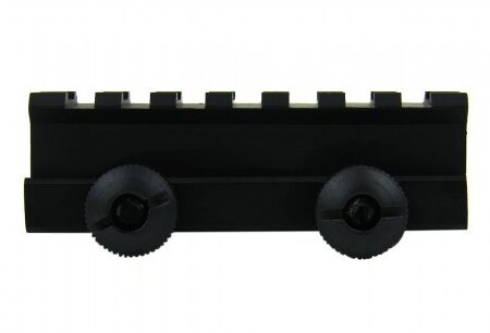 AR15 Picatinny Riser Mount 3/4" Height 7-Slot with Thumb Screws- Black