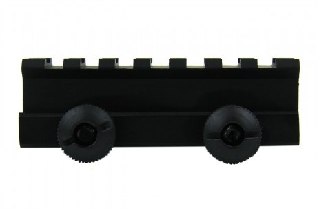 AR15 Picatinny Riser Mount 3/4" Height 7-Slot with Thumb Screws- Black