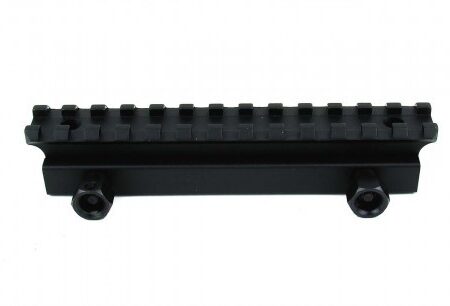 AR15 Picatinny Riser Mount 3/4" Height 13-Slot with Thumb Screws- Black