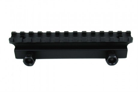 AR15 Picatinny Riser Mount 3/4" Height 13-Slot with Thumb Screws- Black