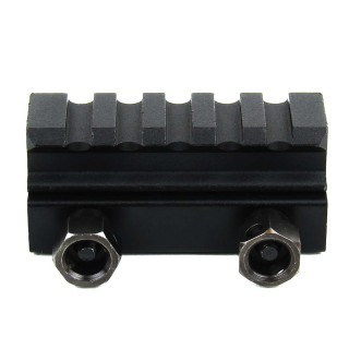 AR15 Picatinny Riser Mount 13/16" Height 5-Slot with Thumb Screws- Black