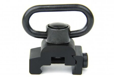 AR15 Picatinny Sling Adapter Mount with QD Push Button Sling Swivel- Black