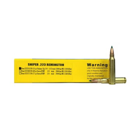 Buffalo Bore Sniper .223 Remington 55 Gr. Polymer Tip Boat Tail- Box of 20