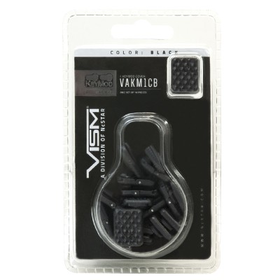 VISM KeyMod 1 Slot Covers- Pack of 18- Black