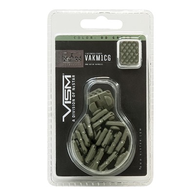 VISM KeyMod 1 Slot Covers- Pack of 18- OD Green