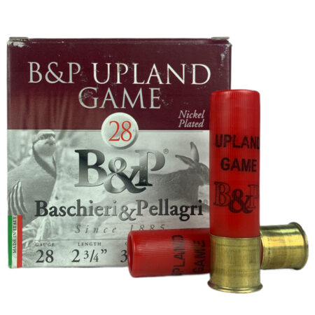 Baschieri & Pellagri Upland Game 28 Gauge 2-3/4" 3/4 oz #6 Nickel Plated- Box of 25- 28B34UP6
