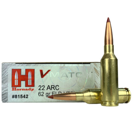 Hornady V-Match .22 ARC 62 Gr. ELD-VT Polymer Tip- Box of 20- 81542
