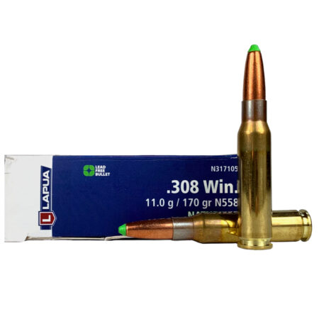 Lapua Naturalis .308 Winchester 170 Gr. Naturalis Solid- Lead-Free- Box of 20- N317105