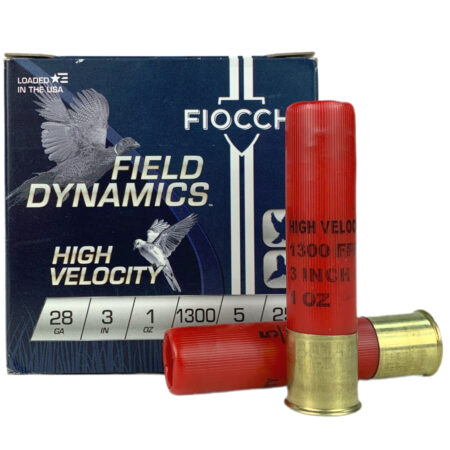 an image of the product Fiocchi Field Dynamics High Velocity 28 Gauge 3" 1 oz. #5 Shot- Box of 25