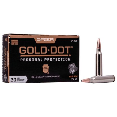 Speer Gold Dot .223 Remington 75 Gr. Gold Dot Soft Point- Box of 20