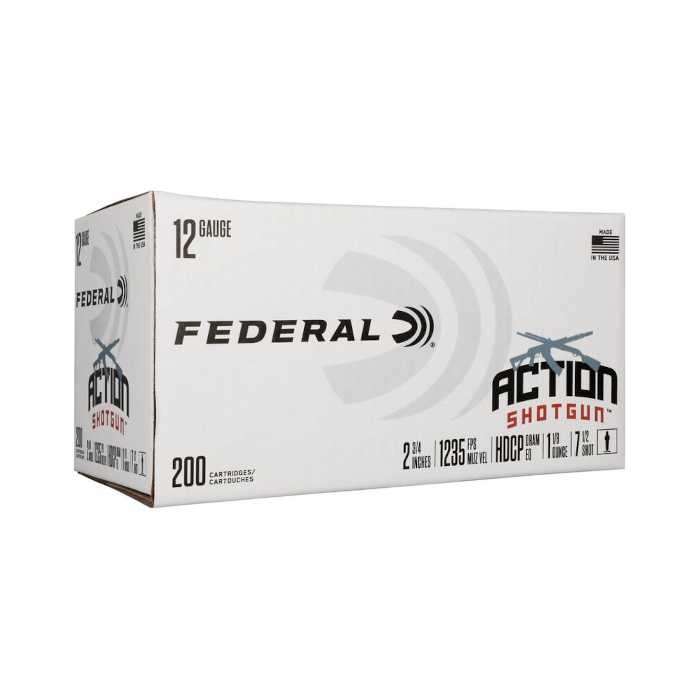 Federal Action Shotgun 12 Gauge 2-3/4" 1-1/8 oz #7-1/2 Shot- Case of 200