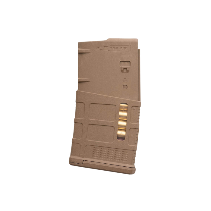 Magpul PMAG Gen M3 Window LR-308/SR-25 .308 Winchester 20-Round Magazine- Polymer MCT