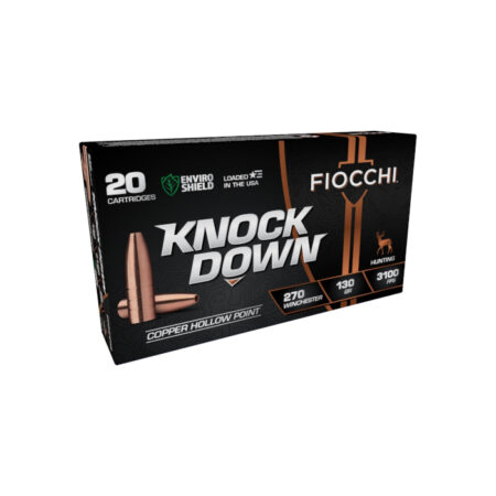 Fiocchi Knock Down .270 Winchester 130 Gr. Copper Hollow Point- Lead-Free- Box of 20