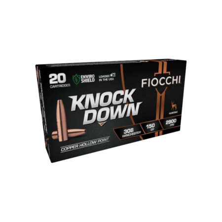 Fiocchi Knock Down .308 Winchester 150 Gr. Copper Hollow Point- Lead-Free- Box of 20