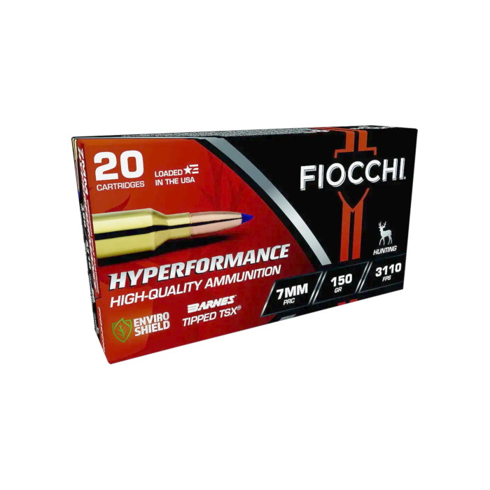 Fiocchi Hyperformance 7mm PRC 150 Gr. Barnes Tipped TSX- Lead-Free- Box of 20