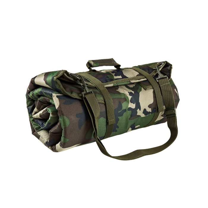 VISM Roll Up Shooting Mat- Woodland Camo