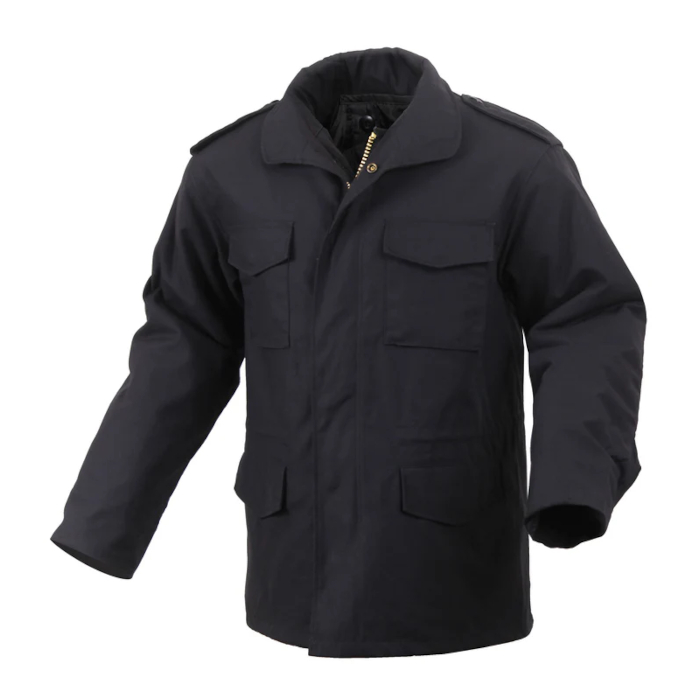 Rothco M-65 Field Jacket- Black- Medium, Regular